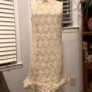 Superb Vintage Chantilly Lace Flapper Dress 14